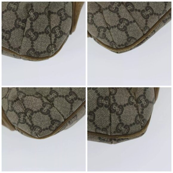 GUCCI GG Plus Supreme Shoulder Bag PVC Leather Beige Auth - Picture 15 of 15